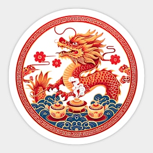 Dragon Festival: Lunar Celebration, Festive Art, and Asian Traditions Sticker